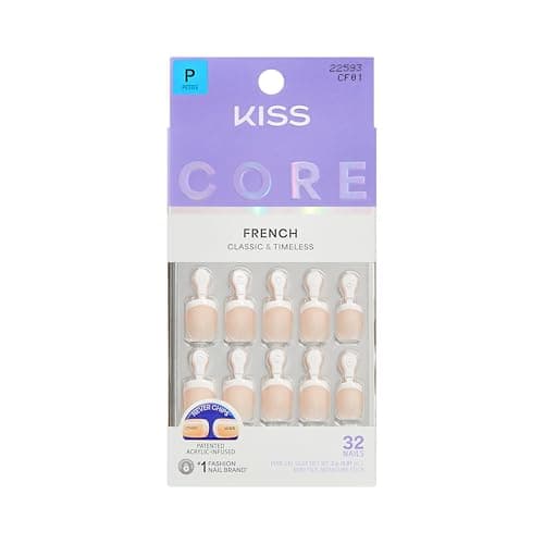 KISS Core 'Perfection', Petite Squoval White