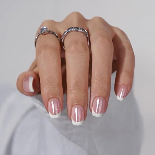 BTArtbox Be Elegant Short Square, White French