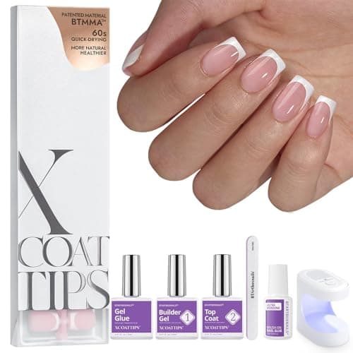 BTArtbox X-Coat Tips Kit, S Square White French