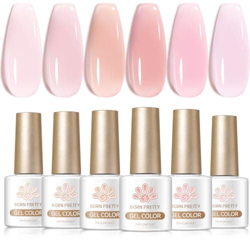 Born Pretty Milky Nude Pink Jelly Set, 6×7 ml