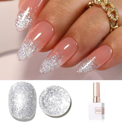 Double Rhythm Silver Reflective Glitter Gel