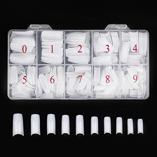 Beuniar White Acrylic French Tips, 500pc