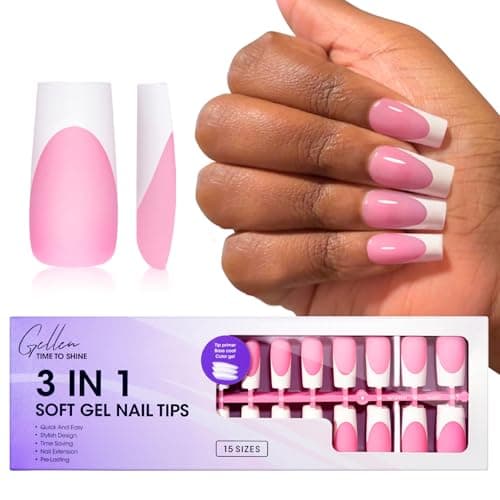 Gellen Soft-Gel French Tips, Long Square, 150pc