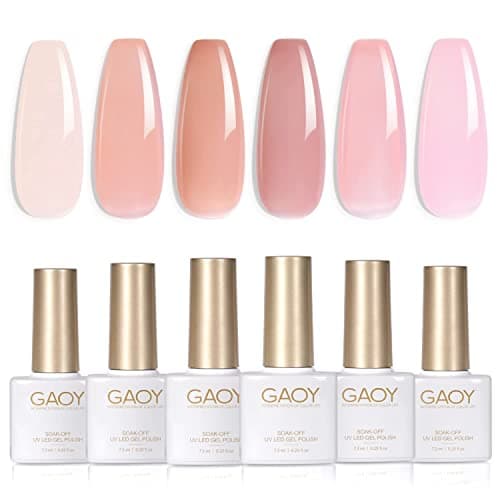 GAOY Nude Jelly Set, 6 Sheer Pinks