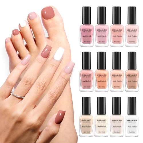 GELLEN Nude Polish Set, 12 Colours, No Lamp