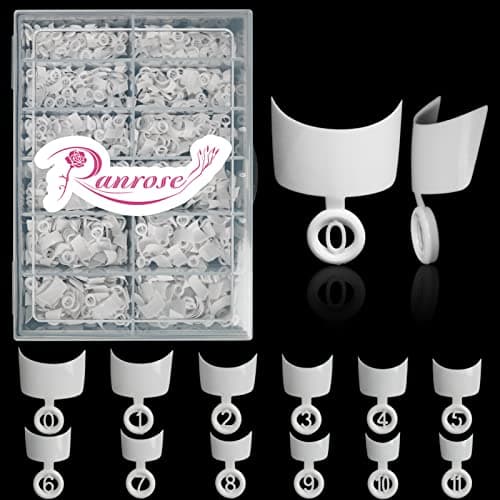 ranrose Short White French Half-Cover Tips, 600pc