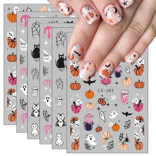FUKIDOG Halloween Decals: Ghost, Pumpkin, Bat, Cat, Skull