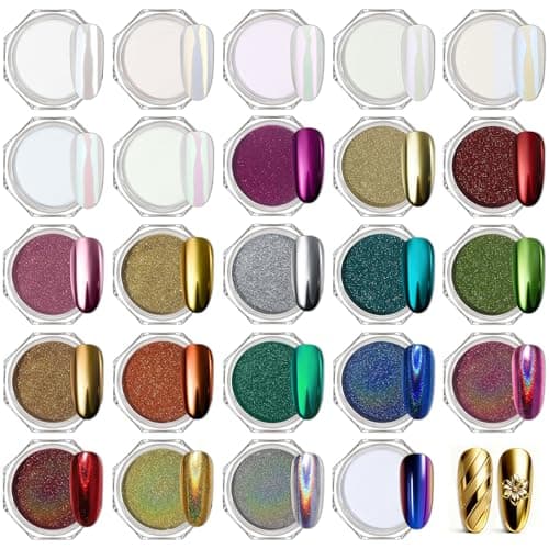 Artdone Pearl + Gold Chrome Kit, 24 Jars