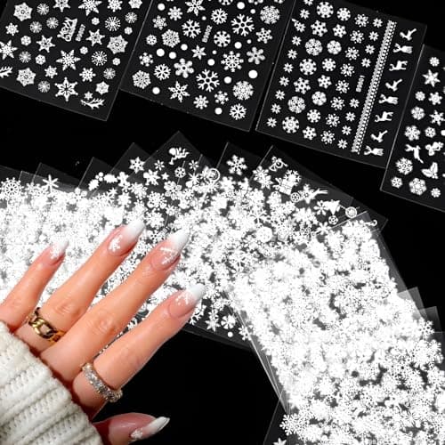 SPLOCUDU Snowflake Decals, 30 Sheets